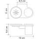 Стакан для зубных щеток с мыльницей WasserKRAFT Kammel K-8326 Хром