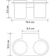 Стакан для зубных щеток WasserKRAFT Kammel K-8328D двойной Хром