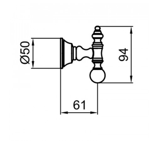 Крючок Webert Karenina KA500401065 Бронза