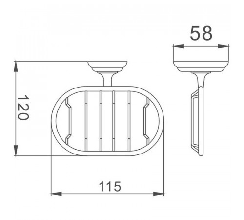 Мыльница Maretti Karla KA8011010 Хром глянцевый