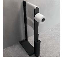 Напольная стойка Novellini Kuadra R90AKFPSRS-H Черная матовая