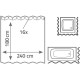 Штора для ванны Ridder Layer 180х200 32325 Голубая Синяя