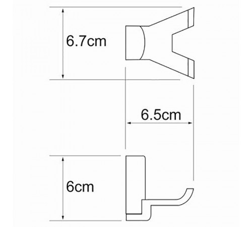 Двойной крючок WasserKRAFT Leine K-5023D Хром