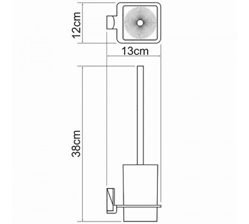 Ершик для унитаза WasserKRAFT Leine K-5027 Хром