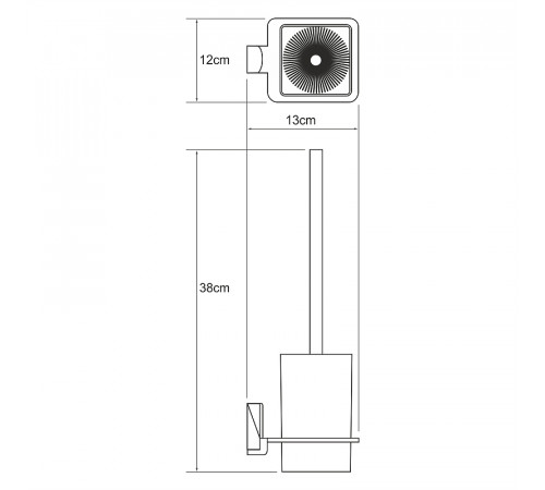 Ершик для унитаза WasserKRAFT Leine K-5027W Хром