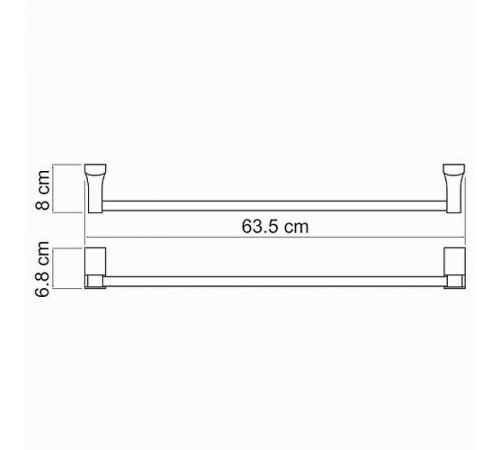 Полотенцедержатель WasserKRAFT Leine K-5030 Хром