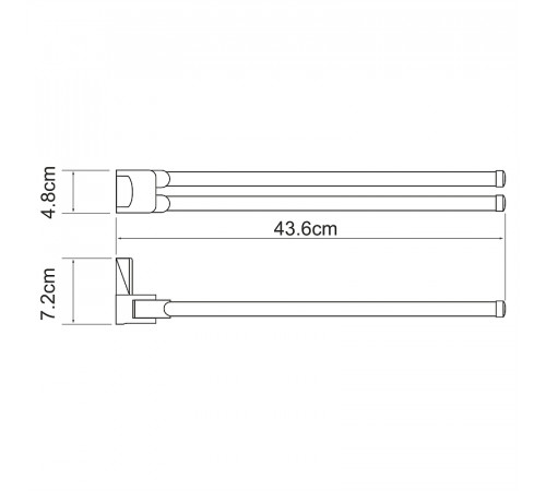 Полотенцедержатель WasserKRAFT Leine K-5031W поворотный Хром