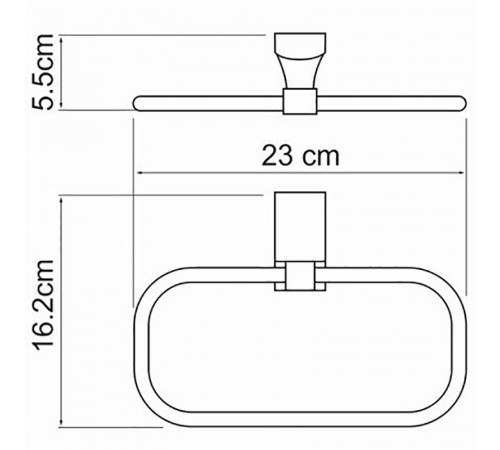 Кольцо для полотенец WasserKRAFT Leine K-5060 Хром