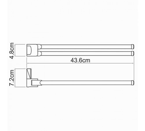 Полотенцедержатель WasserKRAFT Leine K-5031 поворотный Хром