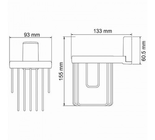 Держатель освежителя воздуха WasserKRAFT Leine K-5045 Хром