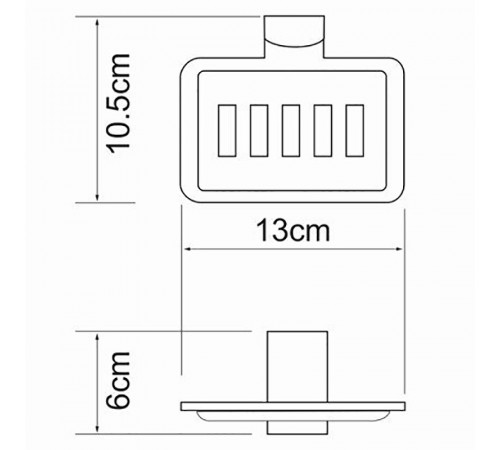 Мыльница WasserKRAFT Leine K-5069 Хром