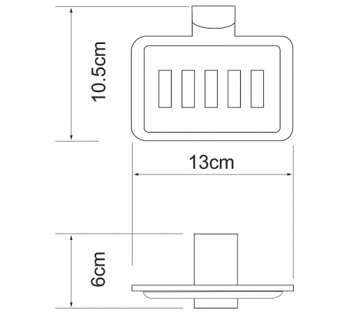 Мыльница WasserKRAFT Leine K-5069W Хром