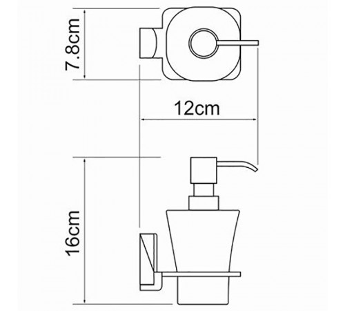 Дозатор для жидкого мыла WasserKRAFT Leine K-5099 Хром