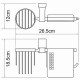 Держатель туалетной бумаги и освежителя воздуха WasserKRAFT Leine K-5059 с крышкой Хром