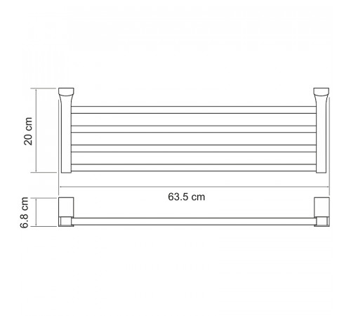 Полка для полотенец WasserKRAFT Leine K-5011W Хром