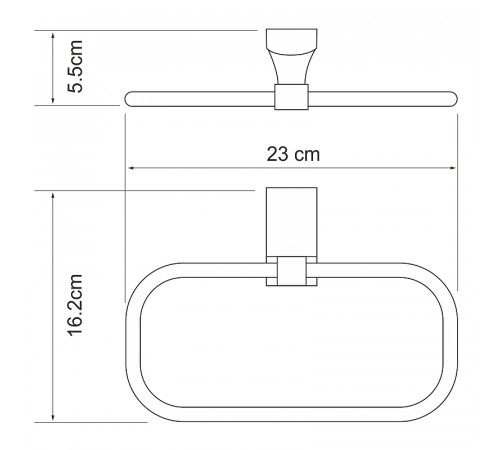 Кольцо для полотенец WasserKRAFT Leine K-5060W Хром