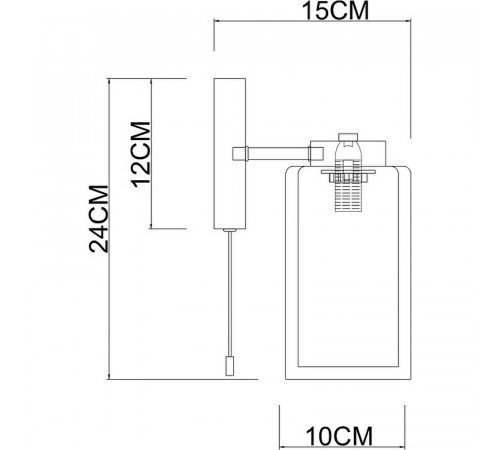 Настенный светильник Artelamp Leo A7027AP-1BK Янтарный Бронза Черный