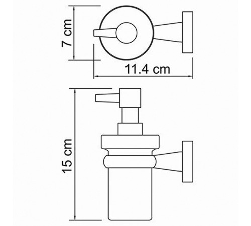 Дозатор для жидкого мыла WasserKRAFT Lippe K-6599 Хром