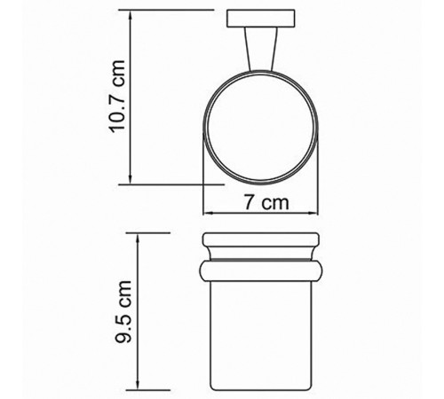 Стакан для зубных щеток WasserKRAFT Lippe K-6528 Хром