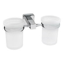 Стакан для зубных щеток WasserKRAFT Lippe K-6528D двойной Хром