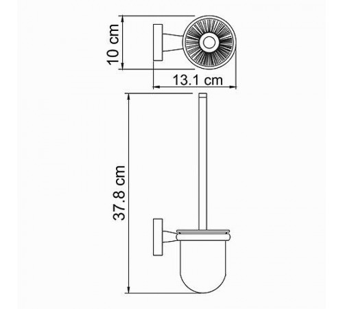 Ершик для унитаза WasserKRAFT Lippe K-6527 Хром