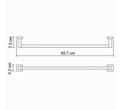 Полотенцедержатель WasserKRAFT Lippe K-6530 Хром