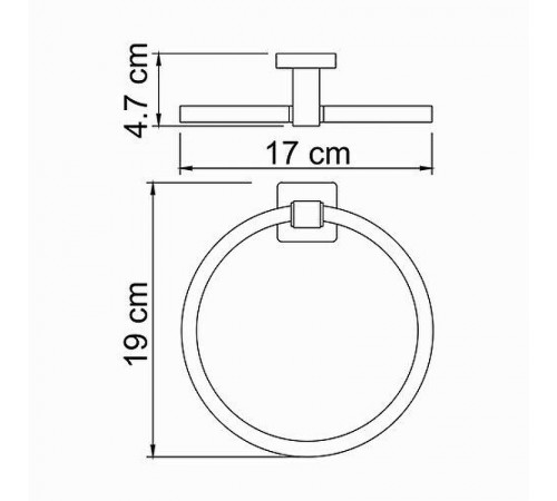 Кольцо для полотенец WasserKRAFT Lippe K-6560 Хром