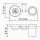 Стакан для зубных щеток с мыльницей WasserKRAFT Lippe K-6526 Хром