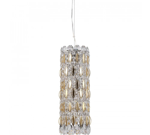 Подвесной светильник Crystal Lux Lirica SP3 Chrome Gold Transparent Прозрачный Золото Хром