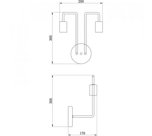 Настенный светильник Maytoni Loft Gilbert T532WL-02B Черный