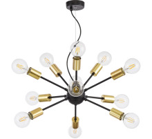 Люстра Maytoni Loft Jackson T546PL-12B Черная Золото