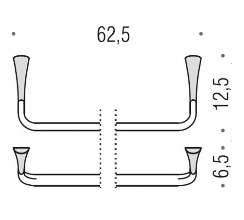 Полотенцедержатель Colombo Design Look В2871 Хром