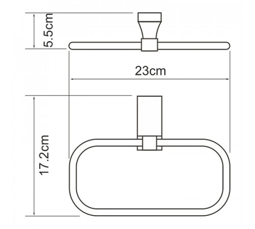 Кольцо для полотенец WasserKRAFT Lopau K-6060 Хром