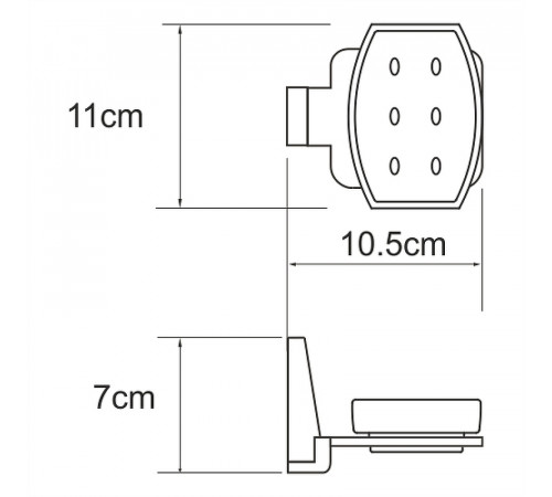 Мыльница WasserKRAFT Lopau K-6029 Хром