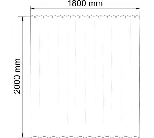 Штора для ванны WasserKRAFT Lossa 180х200 SC-81104 разноцветная