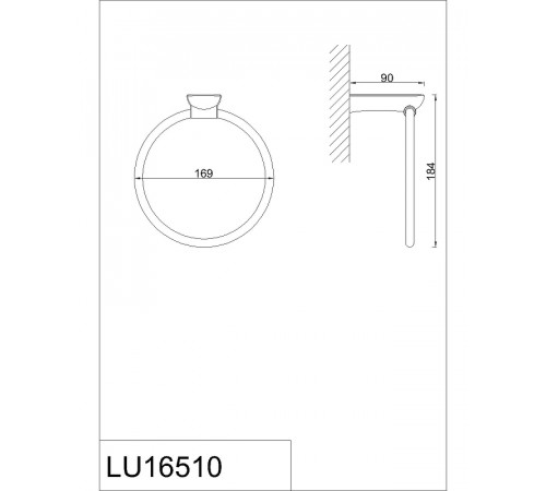 Кольцо для полотенец Rush Luson LU16510 Хром