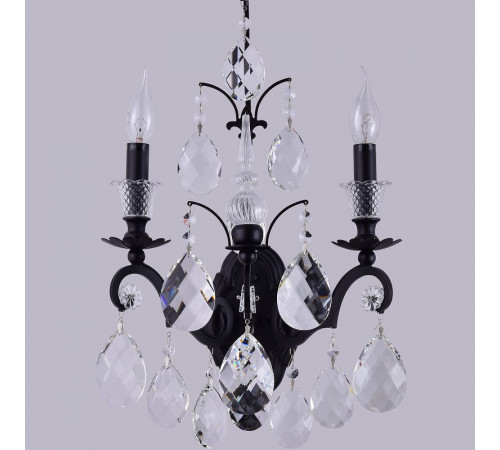 Настенный светильник Crystal Lux Magnifico AP2 Black Transparent Прозрачный Черный