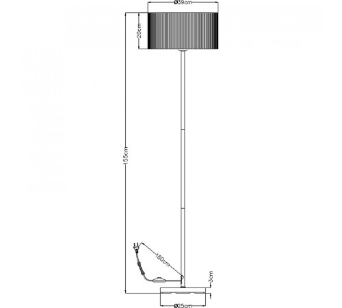 Торшер Artelamp Mallorca A1021PN-1SS Серый Сталь