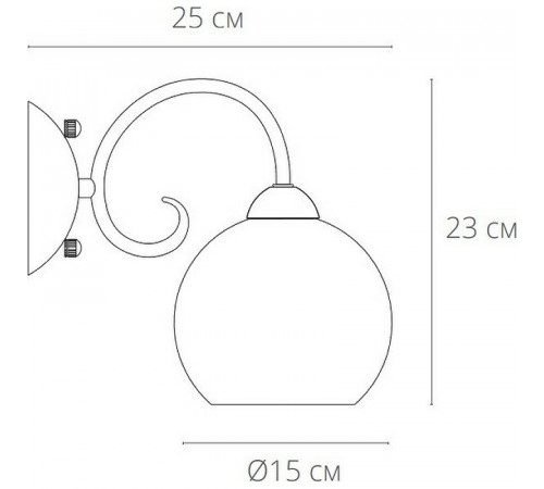 Настенный светильник Artelamp Margo A9317AP-1AB Белый Античная бронза