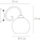 Настенный светильник Artelamp Margo A9317AP-1AB Белый Античная бронза