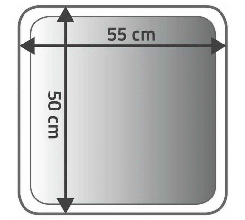 Коврик для ванной комнаты Ridder Marmor 55х50 7105807 Серый