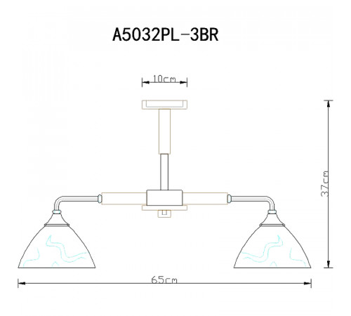 Люстра Artelamp Matthew A5032PL-3BR Белая Коричневая