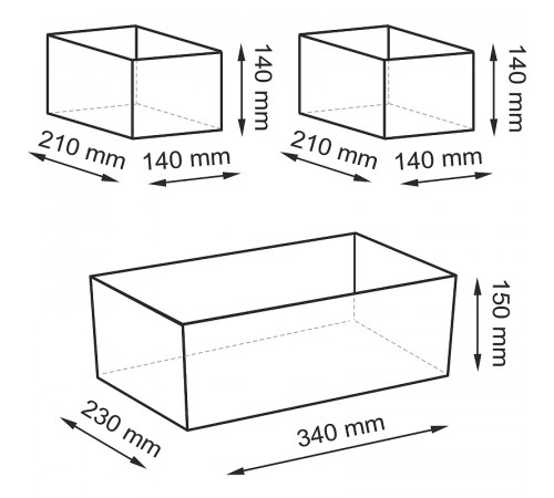 Набор корзин WasserKRAFT Mindel WB-850 Set Серый