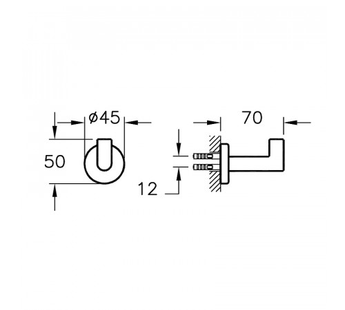 Крючок Vitra Minimax A44787 Хром