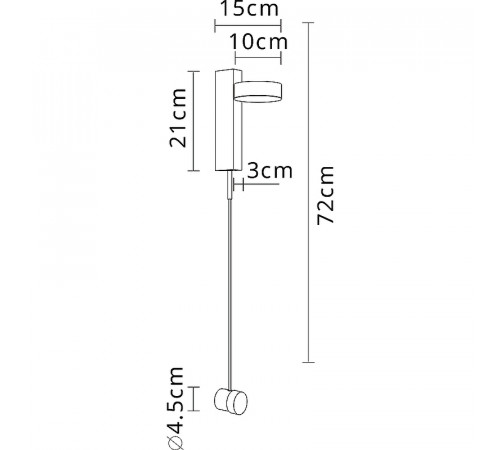 Настенный светильник Artelamp Mirach A2142AP-10BK Белый Черный