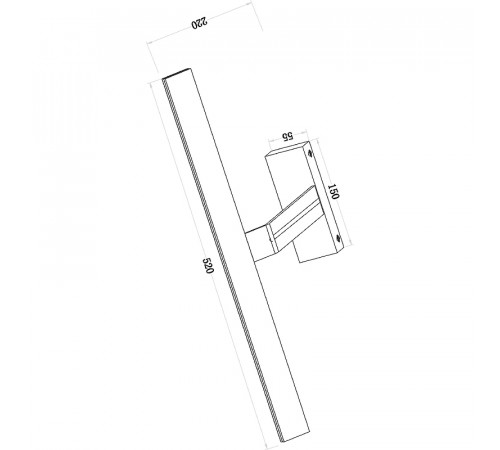 Подсветка для зеркал и картин Maytoni Mirror Decart MIR010WL-L12B4K Черная