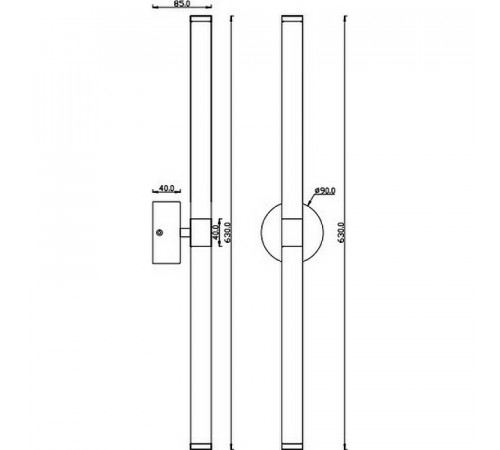 Настенный светильник Maytoni Modern Axis MOD106WL-L16B3K Белый Черный