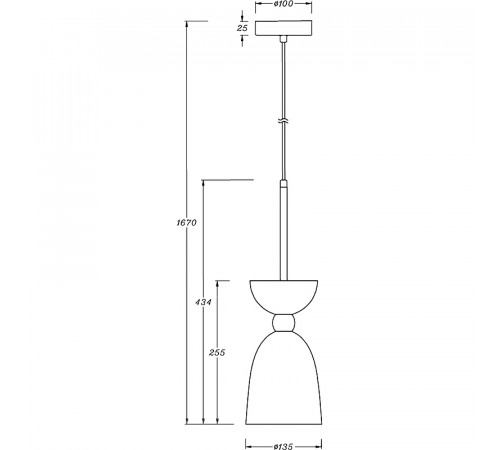 Подвесной светильник Maytoni Modern Cloches MOD113PL-01W Белый Серый