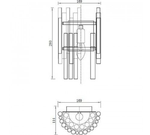 Настенный светильник Maytoni Modern Coliseo MOD135WL-01BS Латунь