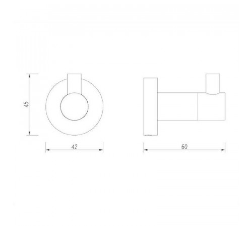 Крючок Omnires Modern Project MP60110GR Графит